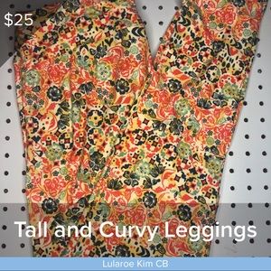 Lularoe floral ‘tall and/or curvy’ leggings